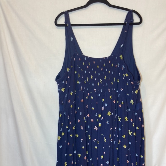 Torrid Blue Floral Spaghetti Strap Summer Maxi Dress Size 5X - Picture 9 of 13